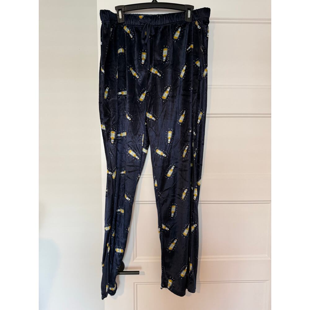Penguin Beer Bottle Fleece Pajama Pants- size XL